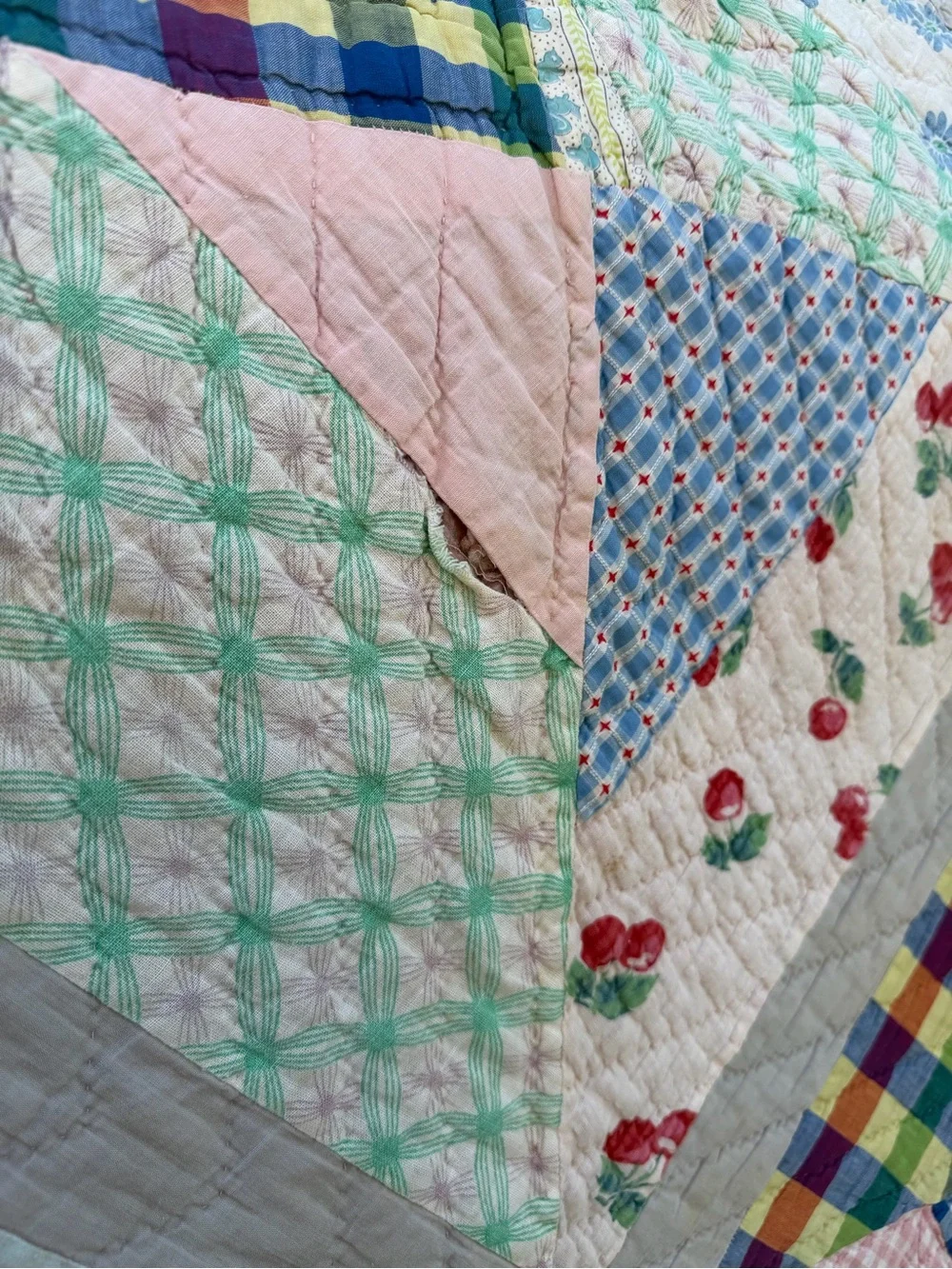Vintage handmade patchwork quilt